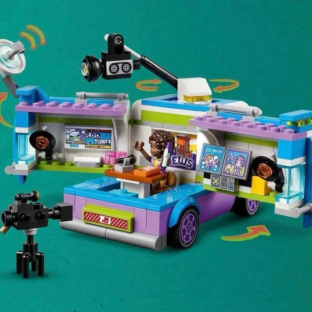 Lego 41749 Friends Message Car, Animal Rescue Toy Set, Film and Report News with